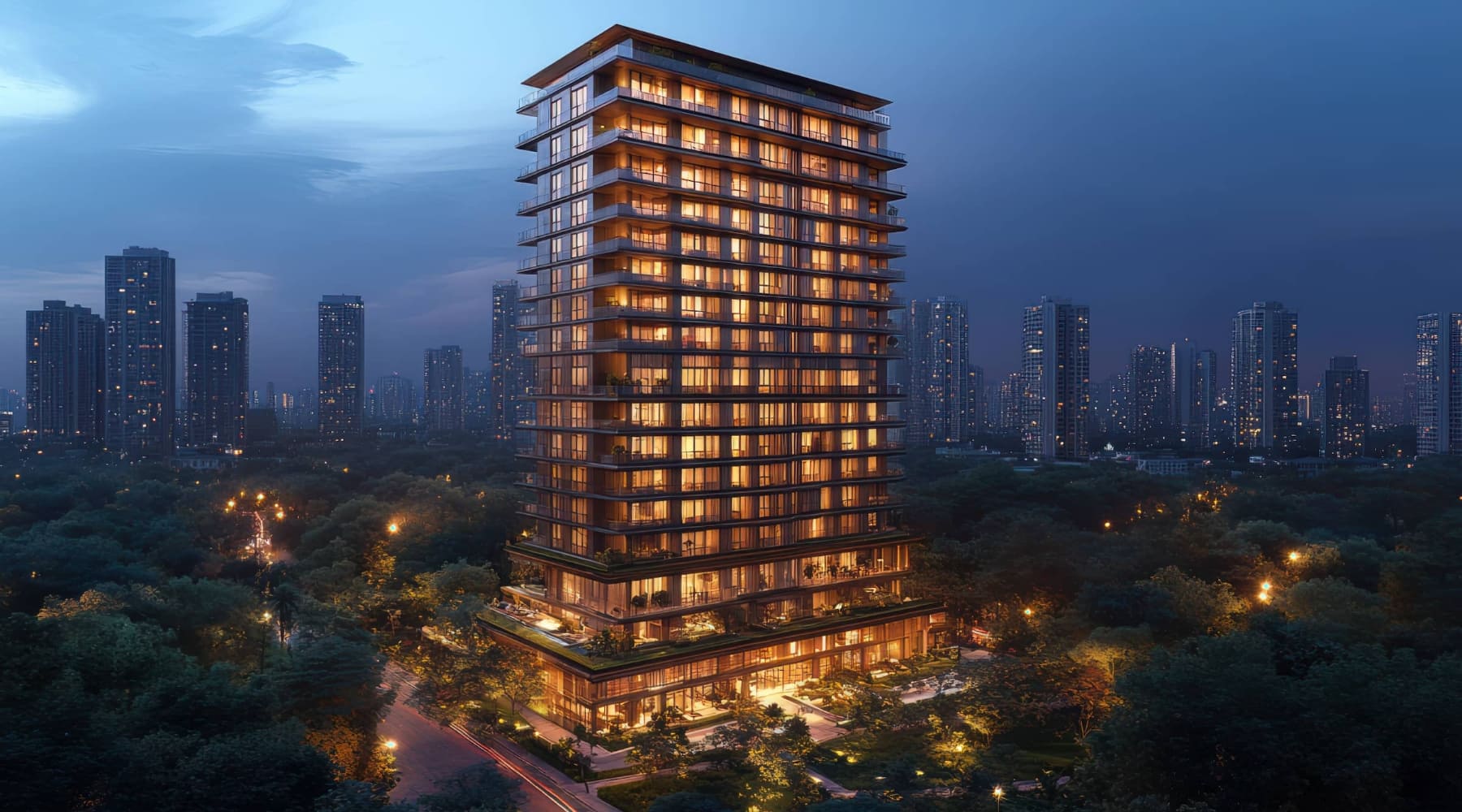 マンション夜景